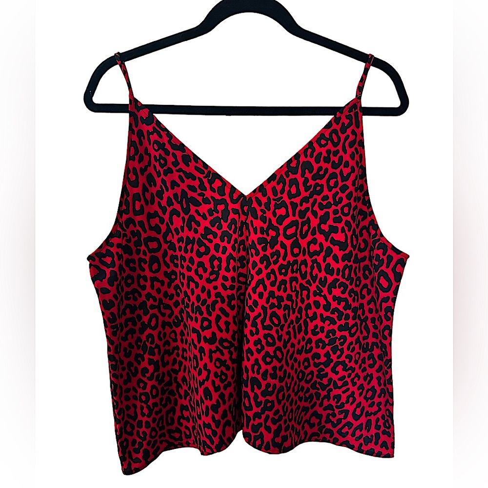 BP | Red Cheetah Flowy Tank Top in women’s size large - Picture 1 of 4